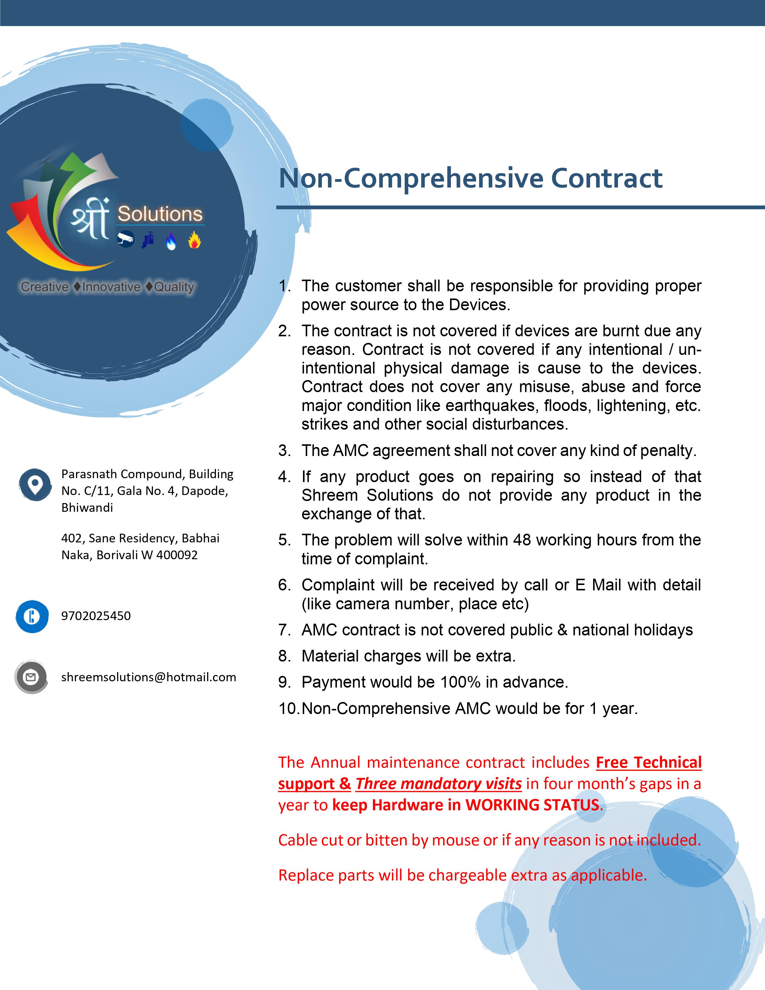 non-comprehensive